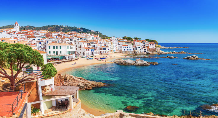 Calella de Palafrugell village blanc sur la Costa Brava
