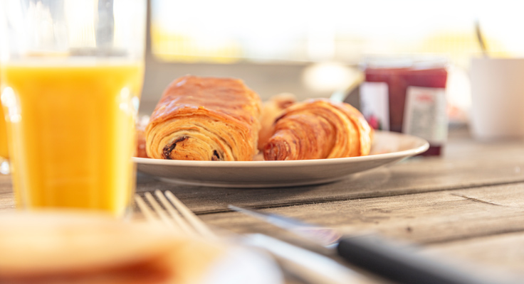 Petit dejeuner camping Neptuno à Pals