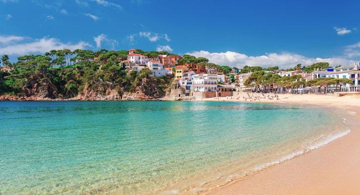 Plage de Calella de Palafrugell sur la Costa Brava